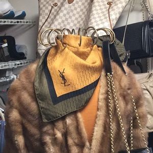 Vintage Yves Saint Laurent Logo Scarf